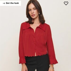 NWT Reformation Juni Top in Lipstick size small